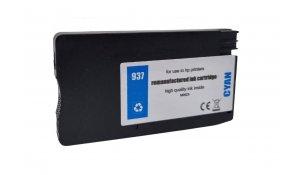 HP 937 - kompatibilní inkoustová kazeta 4S6W2NE cyan, s novým čipem