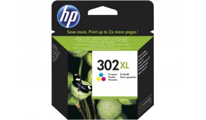 HP 302XL 3barevná kazeta, F6U67AE originální