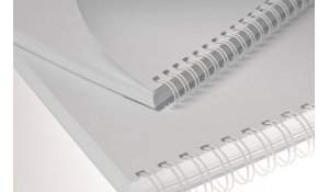 Kovové hřbety bílé 3:1 pro drátěnou vazbu, průměr 14,3mm, vazba max 120 listů, 100ks