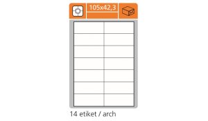 Samolepící etikety pro laserový a inkoustový tisk 105 x 42,3 mm 